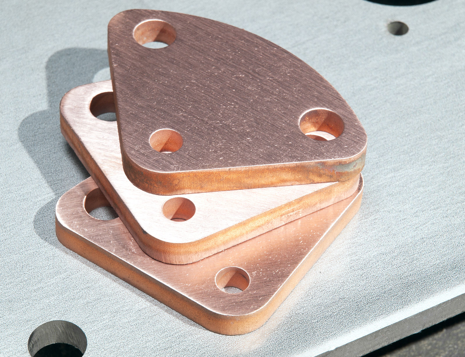 Laser cut copper plates
