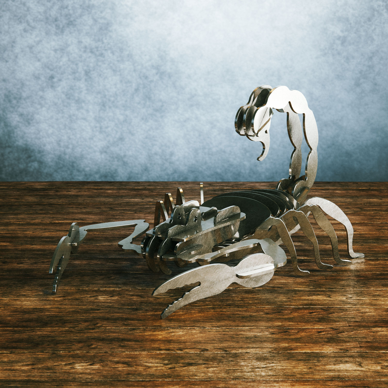 Laser cut metal scorpion sculpture